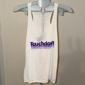 Buddy Love White and Purple Touchdown Tank Top